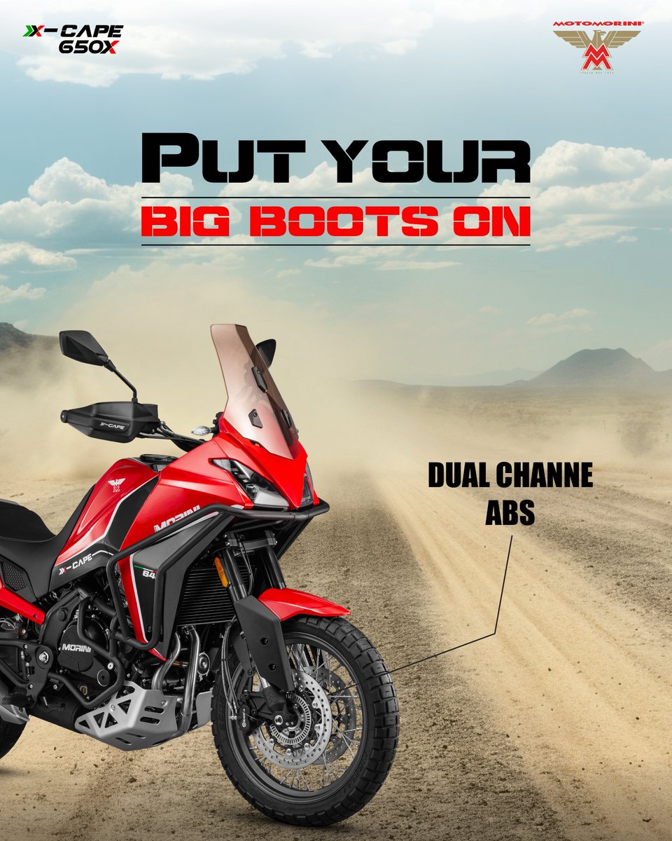 motovault's tweet photo. Wherever the journey takes you, the X-CAPE 650X’s Anti-lock Braking System helps you ride with greater control and confidence.
✔Now available at a new price of ₹ 6.70 Lakh*
For more details, call us: 9966083004
Visit: https://t.co/VFoeIOrOYs
T&amp;C Apply* https://t.co/T6yrTvo7rf
