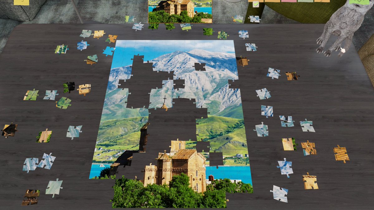 meonstudios's tweet photo. A cozy 3D puzzle game . Play solo or with friends, create puzzles from your own photos, and build them with up to 4000 pieces.
Coming soon to Steam ✨https://t.co/8W5Jdha5V4   

#indiegame #cozygame #puzzlegame #インディーゲーム #パズルゲーム #ゲーム好きと繋がりたい https://t.co/KO0KcvNjSX