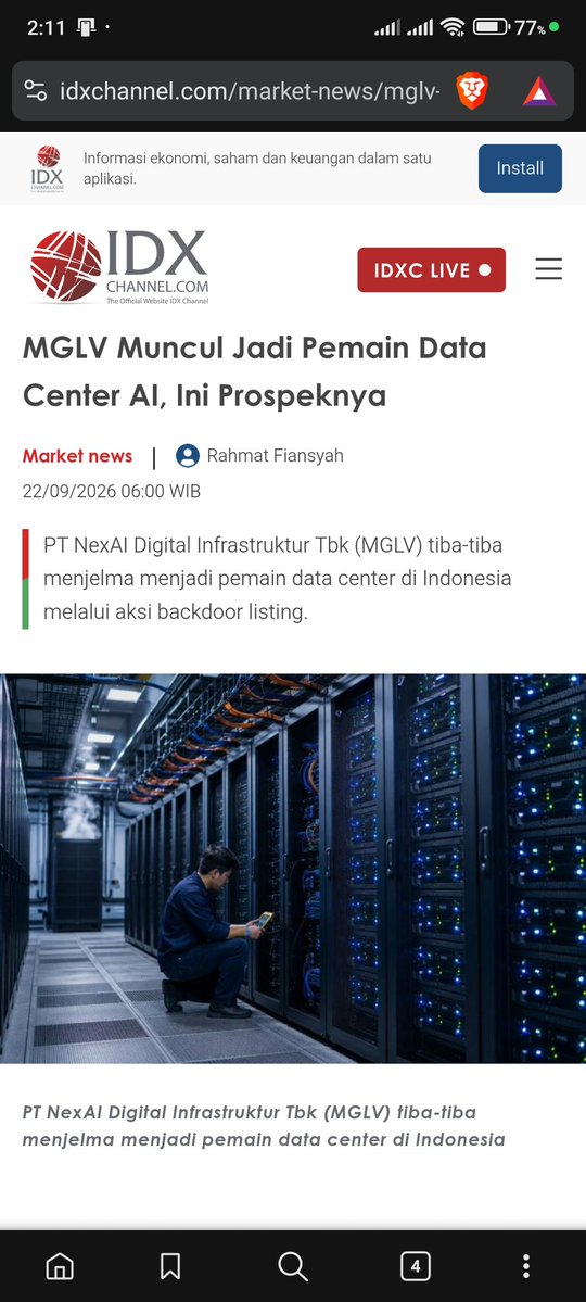 marisavioletx's tweet photo. mglv tiba tiba backdoor listing jadi emiten data center ai. pantau terus narasi tech lagi rame ๐ค๐ฅ #AplikasiAjaib #AI #SahamIndonesia https://t.co/QUzqMoZzw2