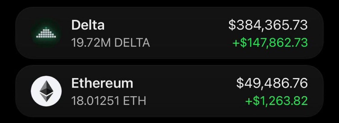 fluffycr_dec's tweet photo. $380K profit on $DELTA, off one fucking memecoin

got in early and knew what i was buying. i dont need to make it sound more complicated than that

been pulling numbers like this almost every day lately and im getting way too used to it

these trades completely changed my life! https://t.co/xI1VsOuSez
