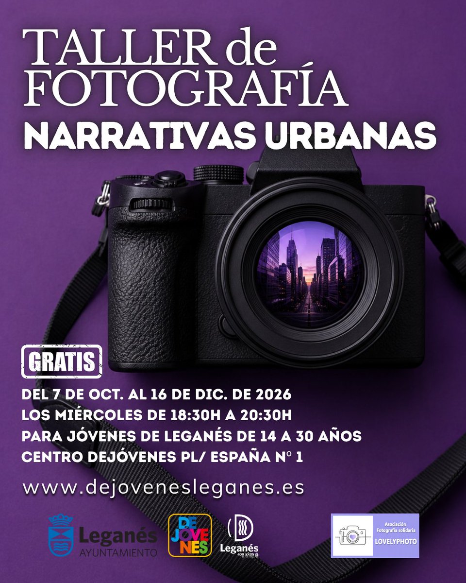 Dejoveneslega's tweet photo. 📸 ¿Y SI TU CIUDAD CONTARA HISTORIAS?

En el Taller GRATUITO de Fotografía: Narrativas Urbanas, vas a aprender a mirar de otra manera y a convertir lo que te rodea en imágenes que cuentan algo 👀

Más info e inscripción
⬇️⬇️⬇️
https://t.co/b1gJEbCyXi https://t.co/iH8lqoG9fp