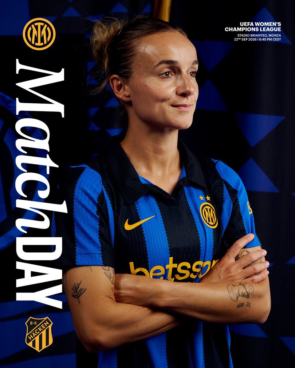 womensfootie_id's tweet photo. Inter Milan akan memulai perjalanan mereka di #UWCL dengan menjamu juara Europa Cup musim lalu BK Hacken.

Kick off pukul 23:45 WIB di beIN Sports 3. https://t.co/M00jJUYFBF