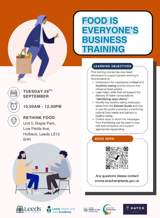 RethinkFoodUK's tweet photo. Join us on the 29/9 10am-12pm at Rethink Food HQ for a lively &amp; free FOOD IS EVERYONE’S BUSINESS TRAINING session with HATCH Local Care Partnership, register here https://t.co/mLrfu1oS5e #allwelcome https://t.co/RWGcGsGxQ8