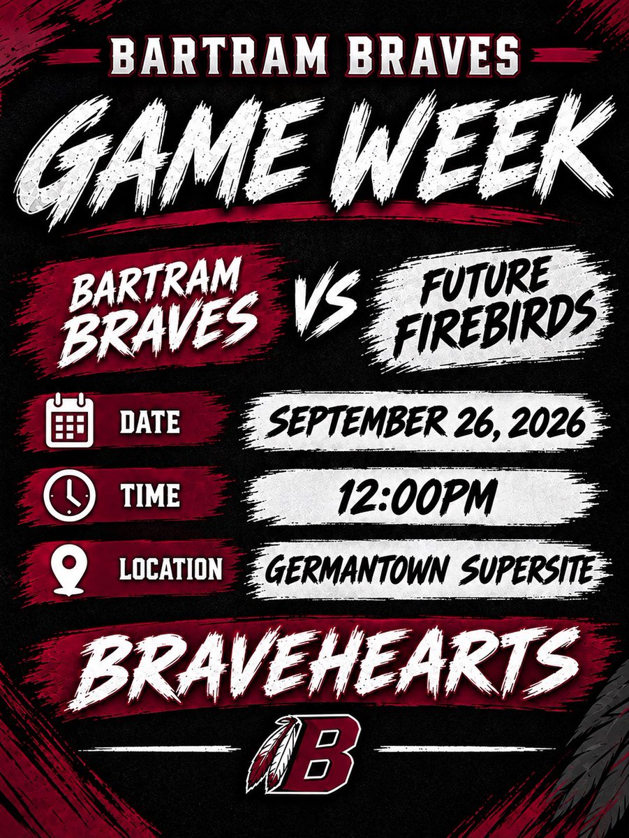 BBravesFootball's tweet photo. Week 5.

#Bravehearts https://t.co/k6lzS3ZZ2h
