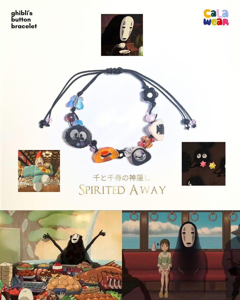 cloudmorii's tweet photo. LAH INI LUCU BANGET?? 😭🤏🏻 kok bisa karakter-karakter Ghibli dijadiin charm bracelet begini, kan gemesnya jadi kebangetan. 🌿😗 https://t.co/avZG0mAkc5