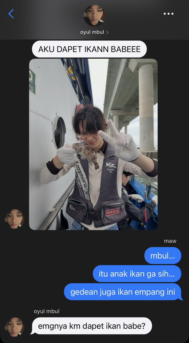 meeowyul's tweet photo. makanya besok besok kalo mancing sm aku aja di empang mbul, biar sekalian mancing date 🎣🐟

#SSD #ShottiesSelcaDay #LNGSHOT #OHYUL #오율 @LNGSHOT4sho https://t.co/WqyK2Kdg67