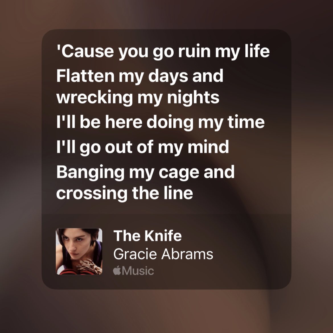 tehejenna's tweet photo. when you’re getting better but gracie abrams has something to say https://t.co/6VZAg7x7tV