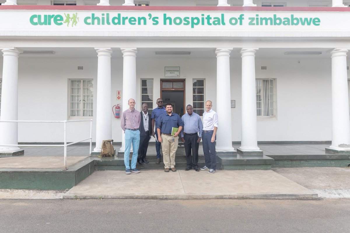 curezimbabwe's tweet photo. CURE Zimbabwe recently welcomed World Vision: Matthew Pickard, Assan Golowa and Khumbulani Ndlovu to tour our hospital. Through our partnership, children in remote communities access sponsored specialised orthopaedic surgery. #ChildHealth https://t.co/Q32dbvUMLE