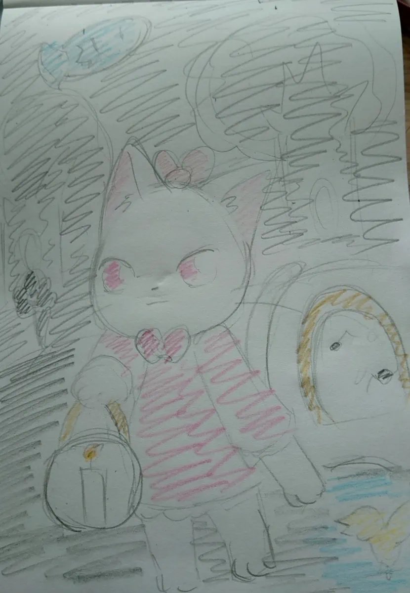 391okami's tweet photo. #絵描きさんと繋がりたい
 #絵描きさんフォロバ１００ 
今日はタグもう1個
まっくら森の歌（過去絵） https://t.co/4Y6xhUaOYq