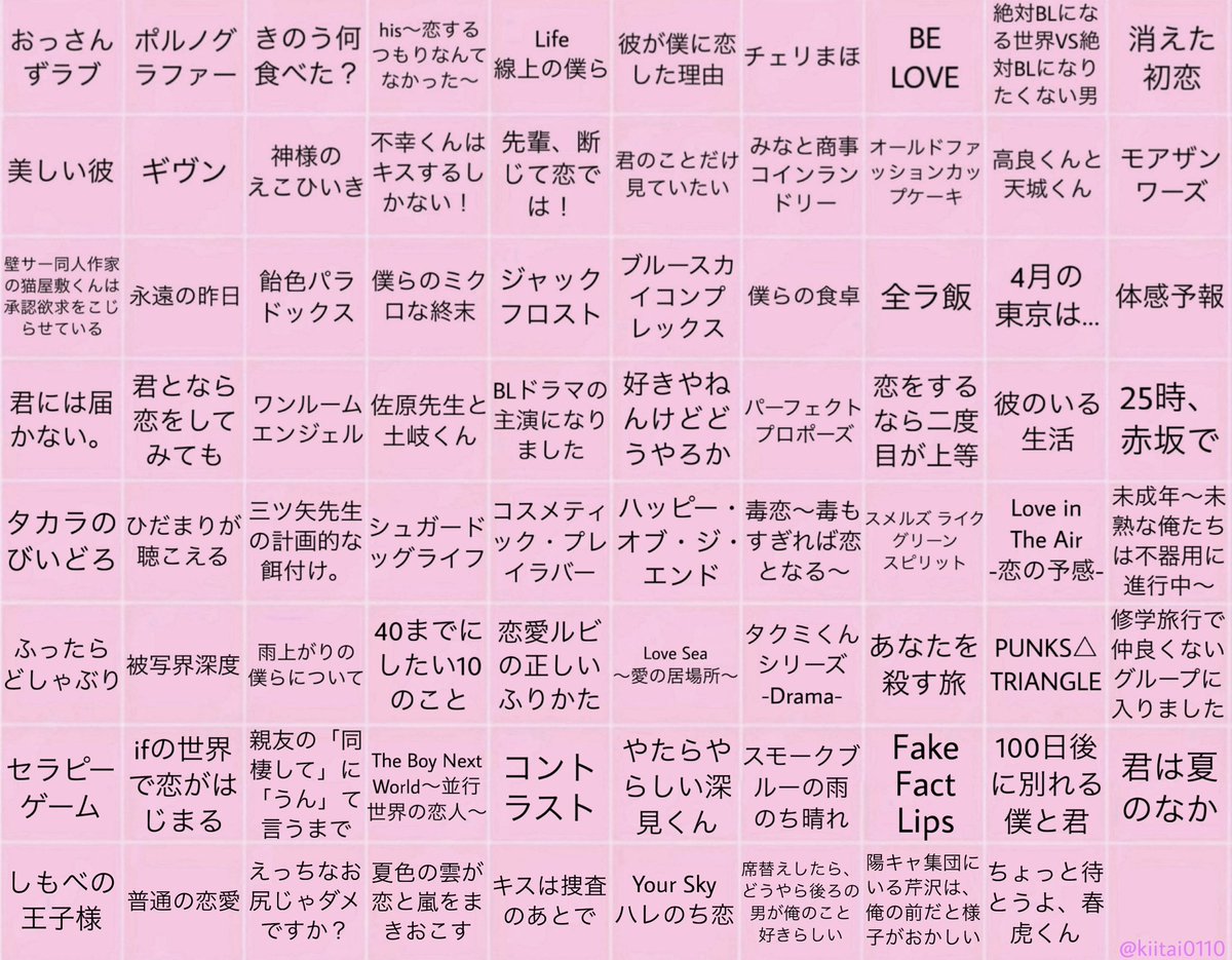 kiitai0110's tweet photo. 国内実写BLドラマ一覧最近版です🌟(ショートドラマは含んでいません！)
視聴済みリストとしてなどお気軽にご利用ください✨ https://t.co/EYjkChAnEN