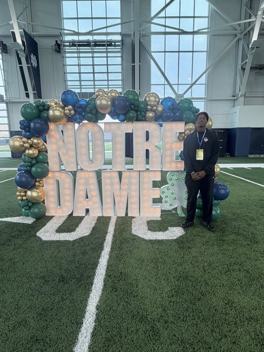 KaidenAnt3's tweet photo. I had a great time @NDFootball Saturday. Great atmosphere Thanks for having me. 
@CoachMillz_ @HSEFootball @Bryan_Ault @AllenTrieu https://t.co/jA79y6GWur