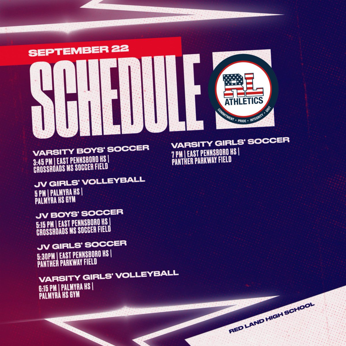 RedLand_AD's tweet photo. Best of luck to our teams!
#Compete https://t.co/AlvWp2HpN0