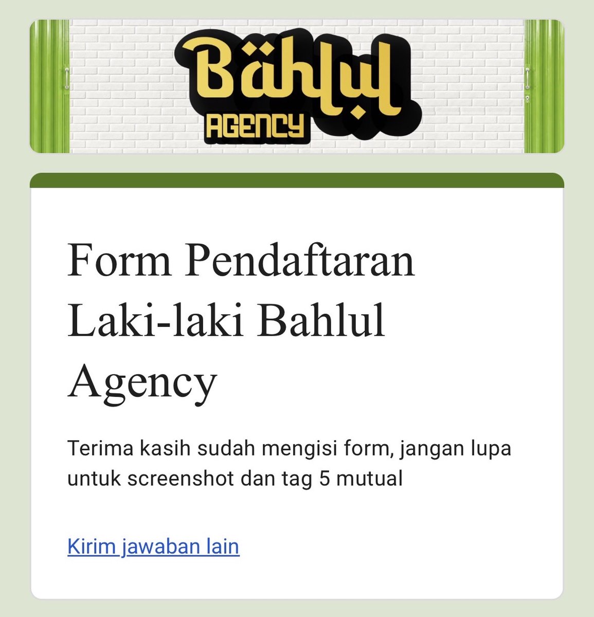 SJAKElul's tweet photo. @BAHLULagc @ semua mutual gua ayo join https://t.co/nY8UVpdCKT