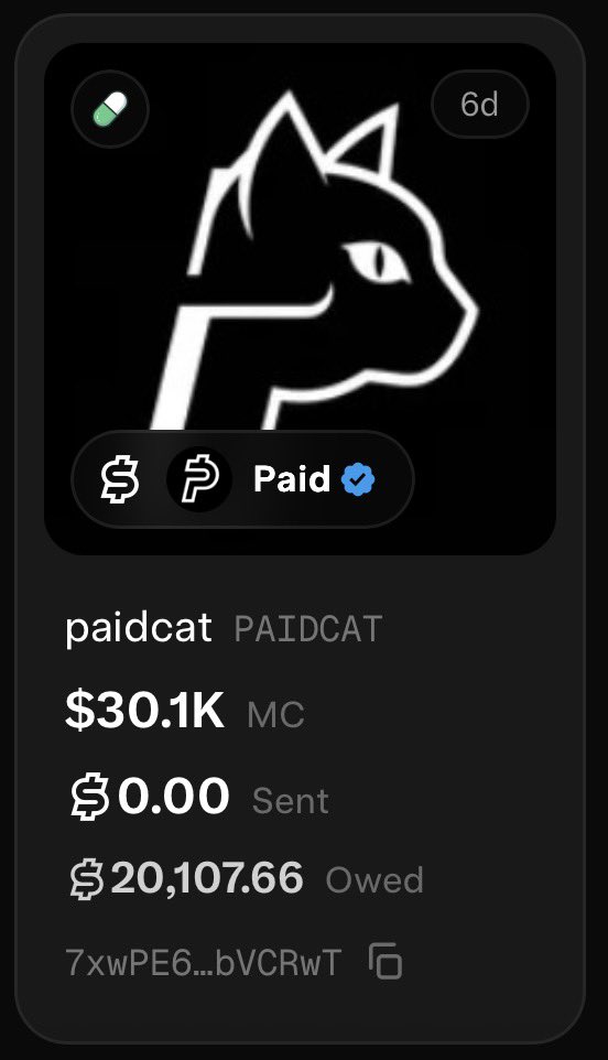 PaidCat's tweet photo. we are solana:7xwPE6M7h19FT5U7pd6HejjNmrh3rDSMFCoAwibVCRwT 👀 https://t.co/gSClL6WDbk
