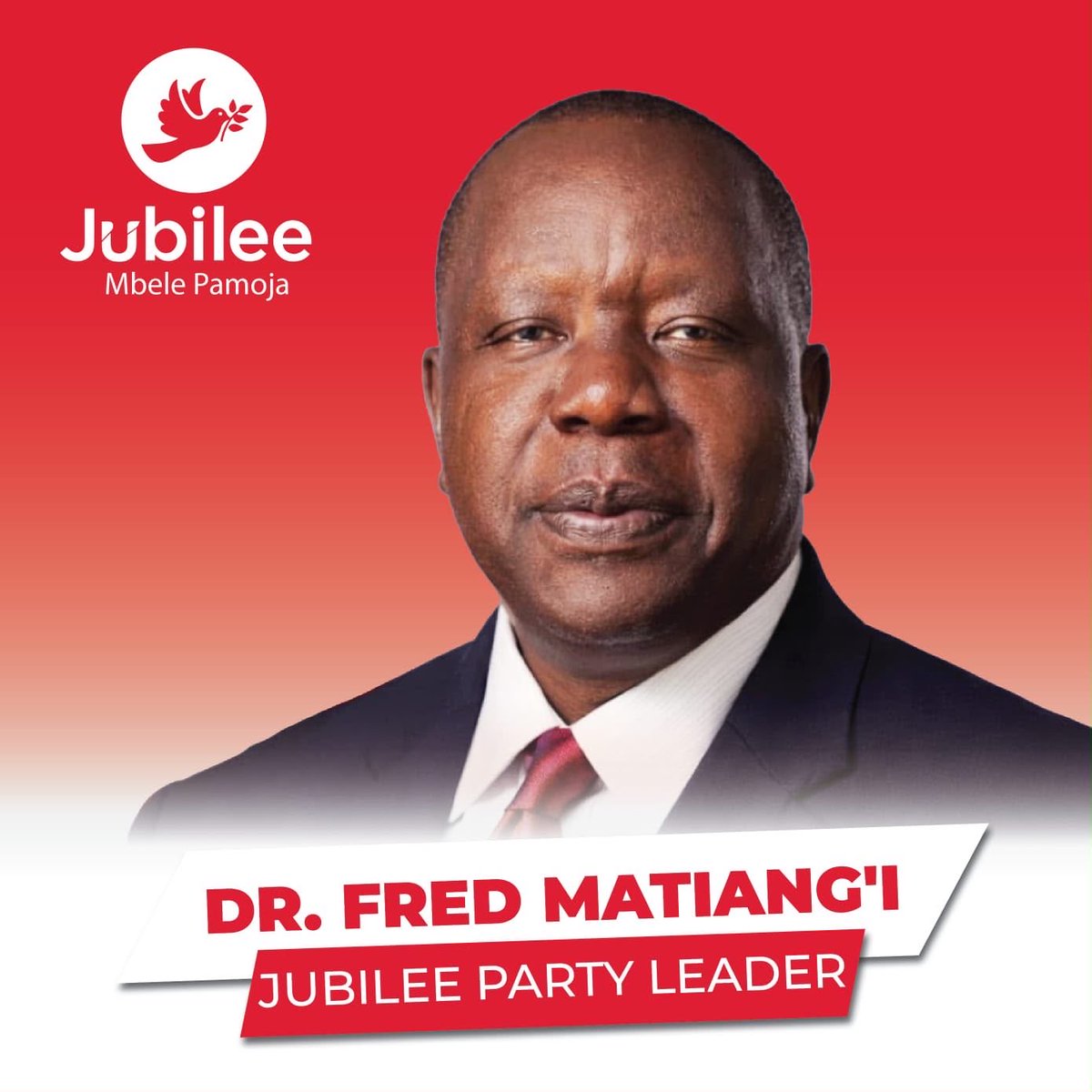 RealMatiangi's tweet photo. I accept the nomination to lead the Jubilee party with humility. https://t.co/Fp0RKNPiuO