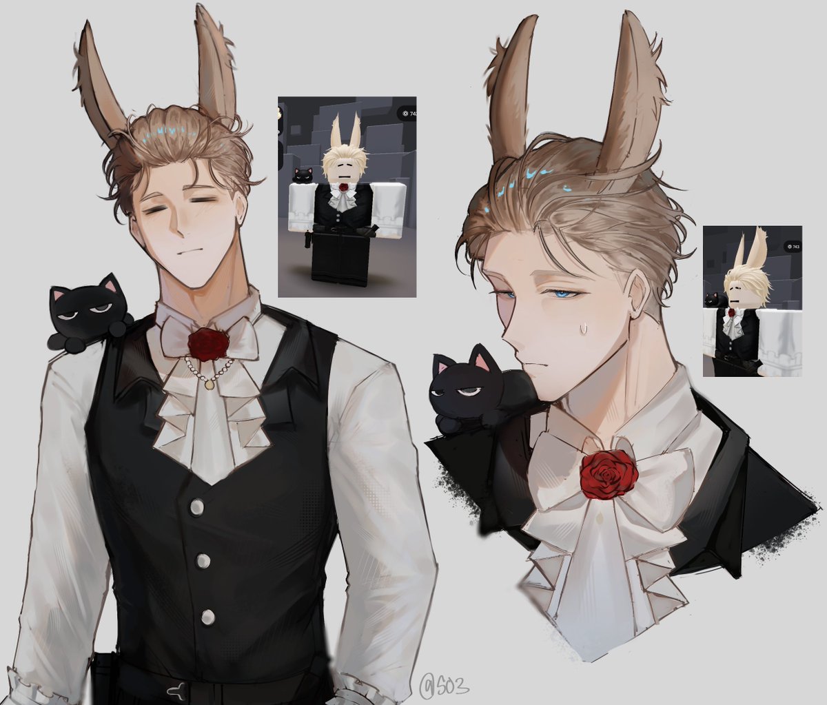 503_png's tweet photo. drew this while i have no internet and i still dont sobs
ANYWAY HAVE MY ROBLOX AVATAR COSPLAYING AS GABLE YESSSSSSSSSS and i deff did not tweak a few things to make it look like him

#패션라가 #신루유리 #passionraga #passion #yurigable #passionmanwha https://t.co/M8naS56OxU