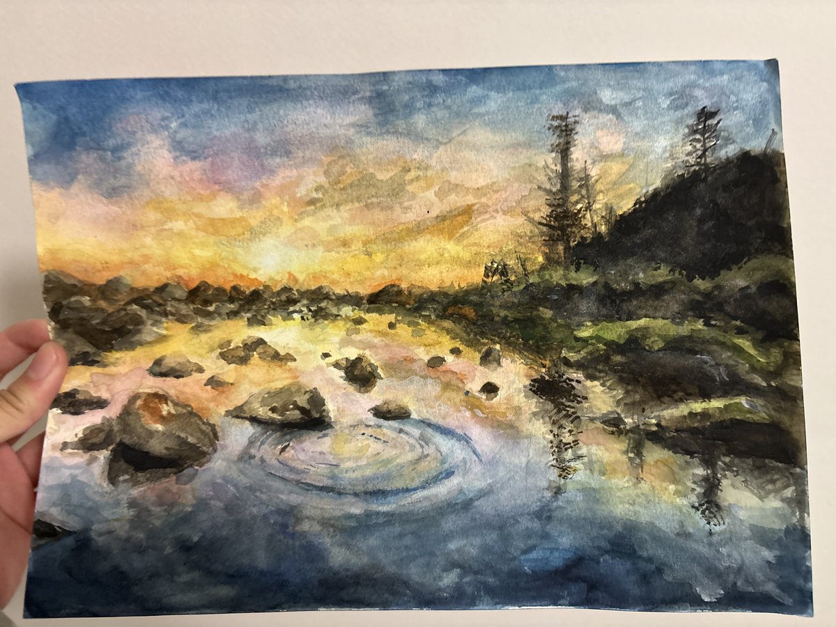 decaffinatedtea's tweet photo. another day another repost but it's a watercolour I did for school like a year ago 
#artmoots https://t.co/8WPTTDQ03q