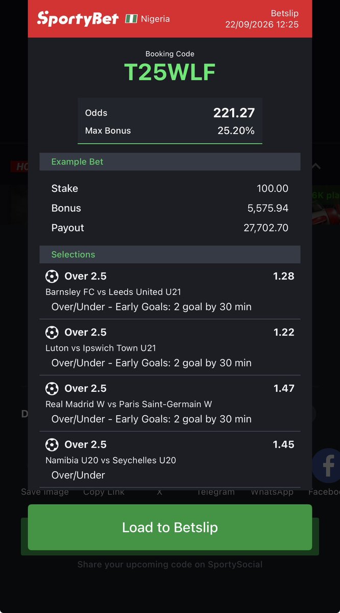Blackman_Chase6's tweet photo. 200 odds over 2.5 all today ✅✅ https://t.co/tw3i0kiLqw