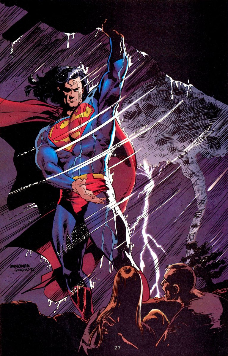 RobMessick's tweet photo. The Superman Man of Steel Gallery Comic is a great place to find some cool original pin ups. This page is by Stuart Immonen & Klaus Jansen!!
@DCComics @DCOfficial @Superman
#StuartImmonen #KlausJanson @klausjansonnyc #DCComics #ActionComics
@JamesGunn https://t.co/YAoN6pCyMz