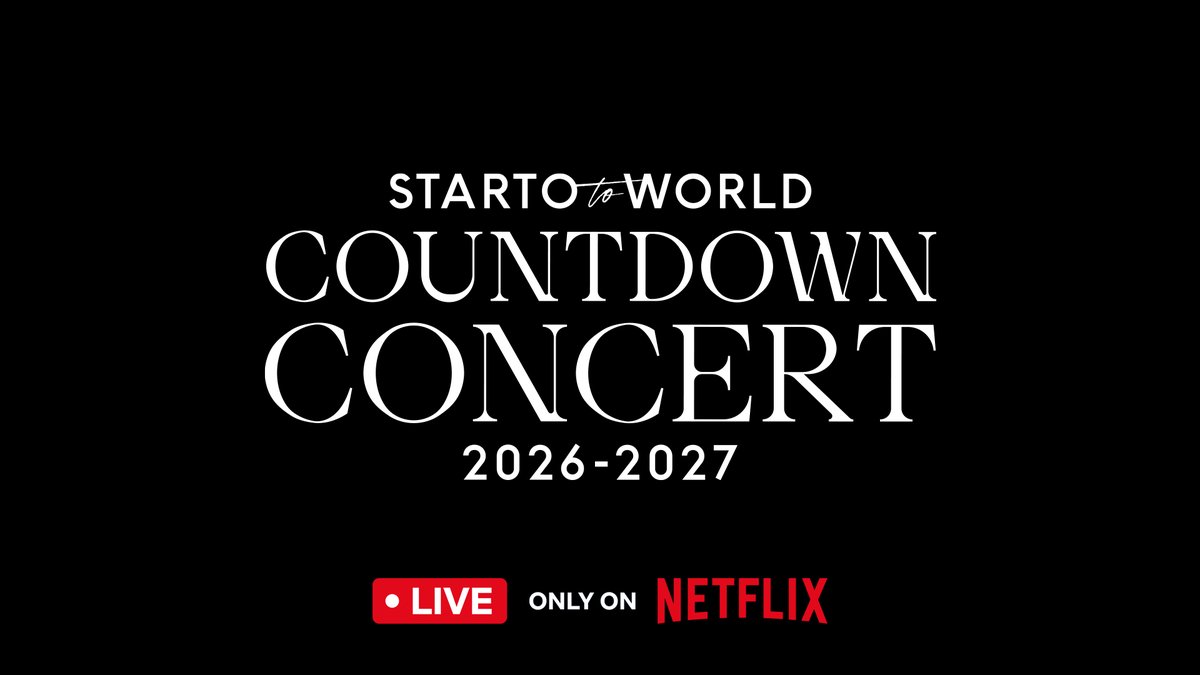 oricon's tweet photo. STARTO社、恒例“カウコン”🎤
『COUNTDOWN CONCERT 2026-2027 STARTO to WORLD』
Netflixで初の世界同時ライブ配信✨️

世界190以上の国と地域へ🌏️
事前番組、舞台裏追う「Behind」も制作
https://t.co/KYYHnvkJgz

#ネトフリでカウコン #STARTOtoWORLD https://t.co/1DP0f0BC8R