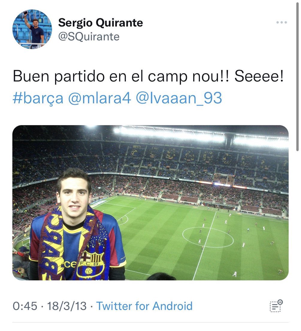 Narceru's tweet photo. @DAlvarez1976 Como por ejemplo el culer Sergio Quirantes que es quién cubre la información del Real Madrid en DAZN jajajajajajajaja

Van de madridistas y son más antis que Enrique Riquelme https://t.co/i3uO34h5EO