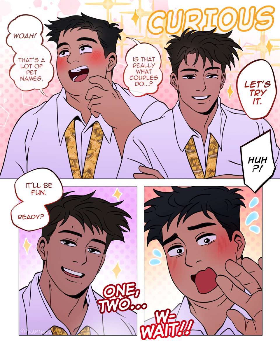 pajamakidzz's tweet photo. a short comic on 'pet names' <3

📚Where to Read: Hey, This Guy's In Love with You! | #htgilwy (available on both #webtoon and #tapas)

#bl #art #htgilwy #comic #filipino https://t.co/75WdGCLEQA