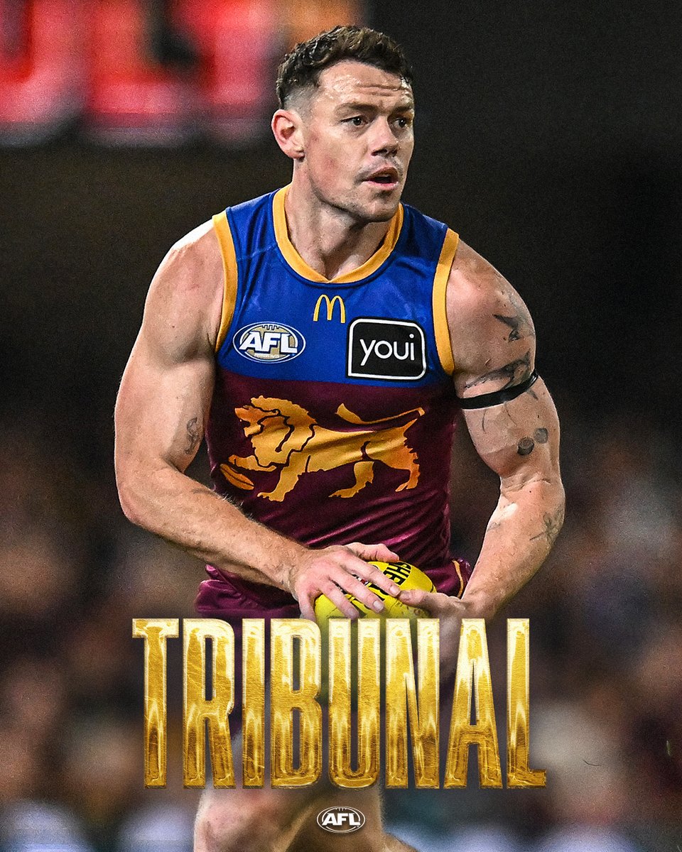 AFL's tweet photo. Lachie Neale will be unavailable for the 2026 Toyota AFL Grand Final after his one-match suspension for striking was upheld at the Tribunal.

Details: https://t.co/ZPjvBIMp4N https://t.co/sIZNPFeiWQ