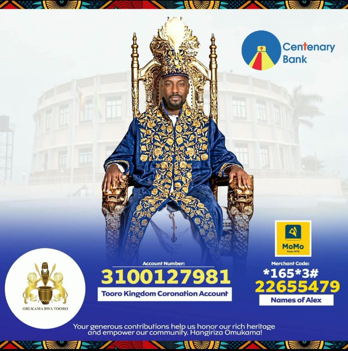 NCLINTON09's tweet photo. TEAM BABY OYO - A MESSAGE TO MTN, CENTENARY BANK & OTHERS. 

Any company, institution or politician that chooses to publicly support or sponsor a coronation in Tooro kingdom that we do not recognise as representing the succession we support as Team Baby King should understand that our support is not automatic. 

We have a choice as customers. We can move our money to other banks, change our SIM cards to your competitors, take our business elsewhere, and who we vote for in 2031. 

If you stand with a coronation, be prepared for us to respond through peaceful, lawful consumer action.

You are free to choose who you support.
We are equally free to choose and respond to who gets our business or vote. 

TEAM BABY KING IS WATCHING.
Don’t give them a single coin.