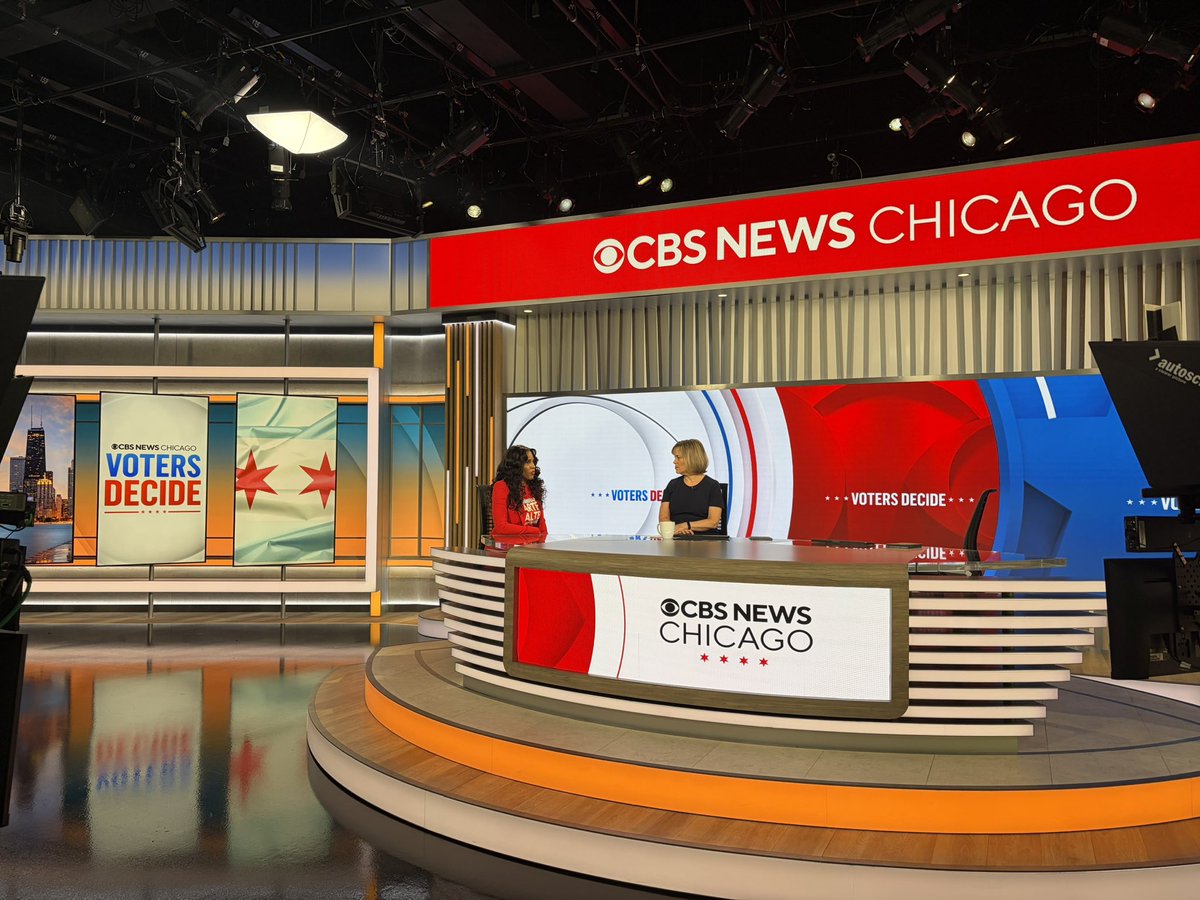 FlipChicagoRed's tweet photo. 🎬 THAT’S A WRAP!

CFR VP and 2027 Chicago mayoral candidate Danielle Carter-Walters just wrapped up her morning appearance on CBS News Chicago! 📺

A special thank you to Dana Kozlov for sitting down with Danielle for the interview and giving her the opportunity to speak with Chicago this morning.

Thank you to everyone who tuned in — Chicago Flips Red was in the building! 🇺🇸

More to come. Stay tuned. 👀

https://t.co/NSOZGGEMsu

#ChicagoFlipsRed #DanielleCarterWalters #CBSChicago #Chicago2027