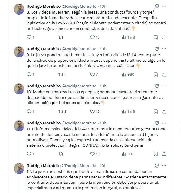 sebalacunza's tweet photo. Un adolescente de 14 años intentó robar. Una jueza dispuso que el Estado tiene que intervenir, pero no con el régimen penal. 

Sentido común. Lean a @rodrigomorabito. https://t.co/p9HHImXr2x