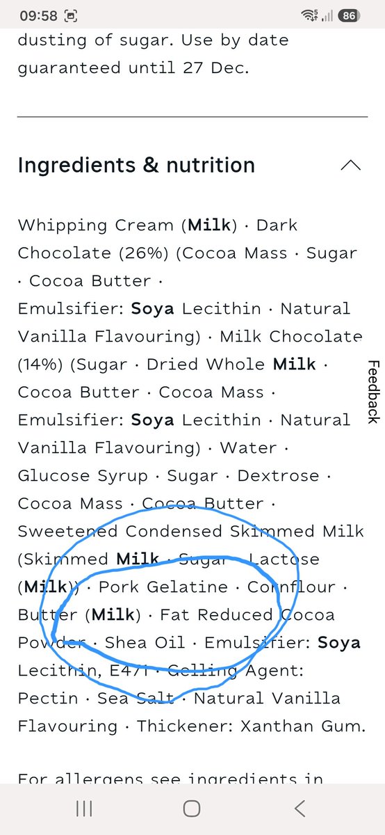 BeebyChrys's tweet photo. @marksandspencer these are detailed as veggi on you Christmas food to order but contain pork gelatine? https://t.co/hA2fsUD7jq