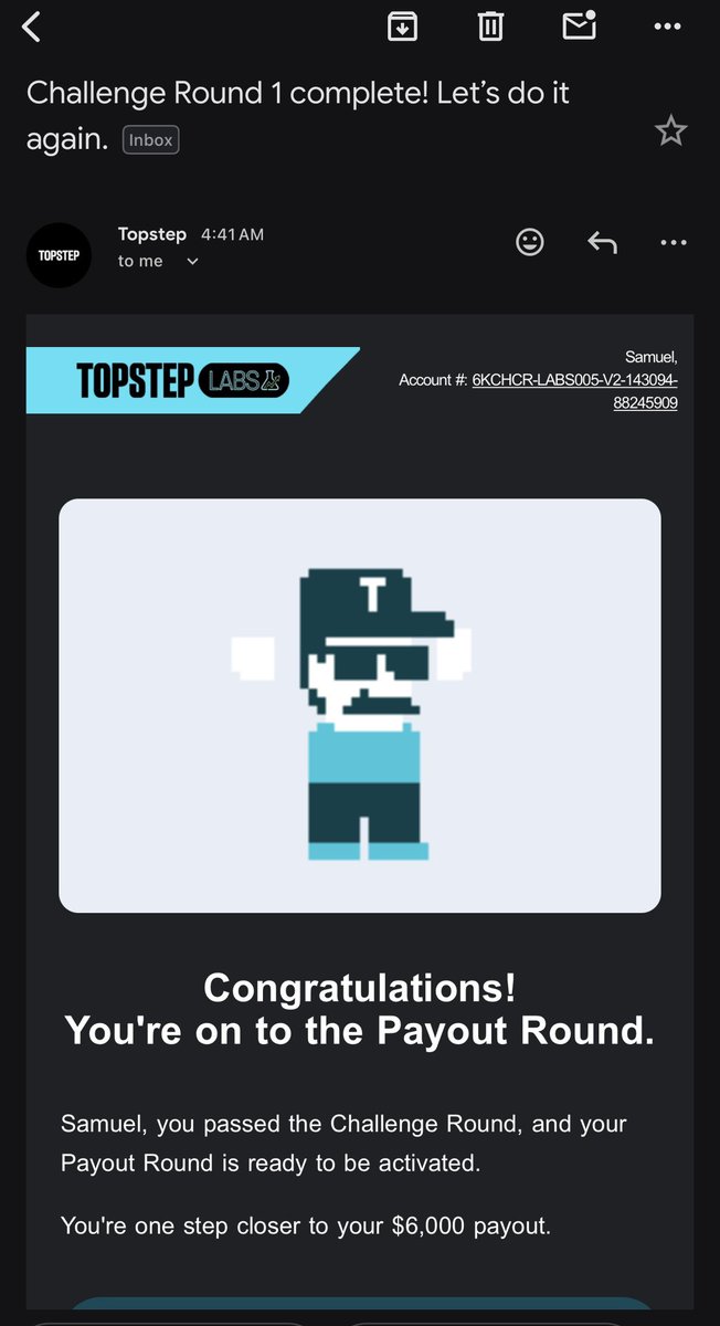 SamCortezX's tweet photo. Day 4 we passed the @Topstep 6k challenge 🔥 https://t.co/pTTQxzgyas