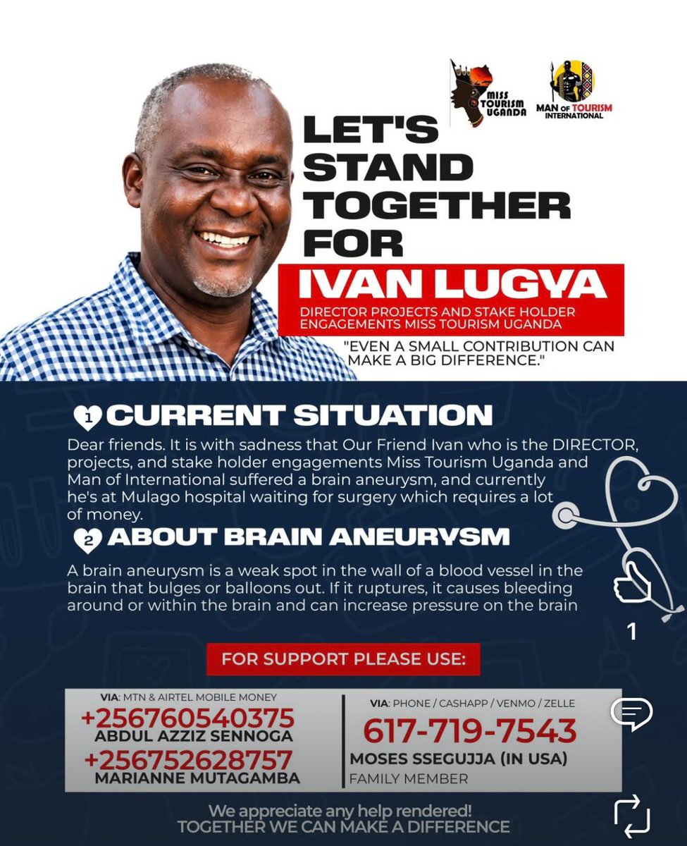 LentAsiimwe's tweet photo. Some people leave a lasting impact, and Mr. Ivan Lugya is one of them. โค๏ธ
He has mentored, guided, and nurtured many young girls in tourism. Today, letโs stand with him through this difficult journey. ๐๐พ
Every contribution and share matters.
#StandWithIvan #SupportIvanLugya https://t.co/pYSt4X3pk8