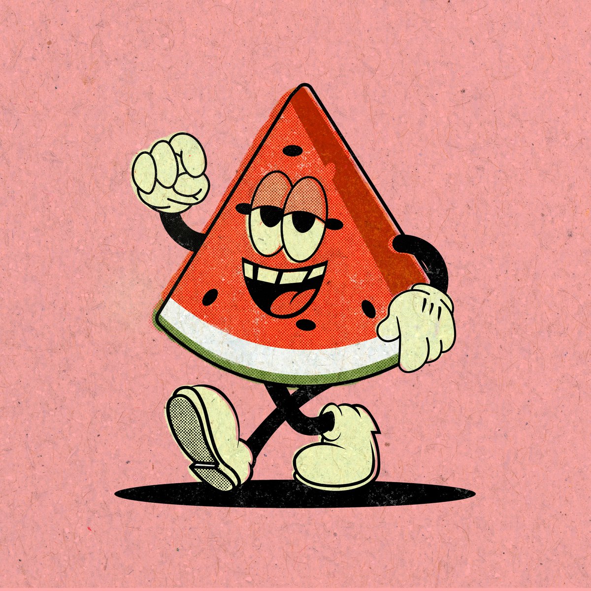Rotoscopula's tweet photo. Watermelon guy 🍉💪Had fun giving this one a vintage comic / screen-print treatment.
The texture really makes the character work.Probably one of my favorites so far.
🍉#VectorArt #Illustration #CharacterDesign #RetroDesign https://t.co/cWprGx964s