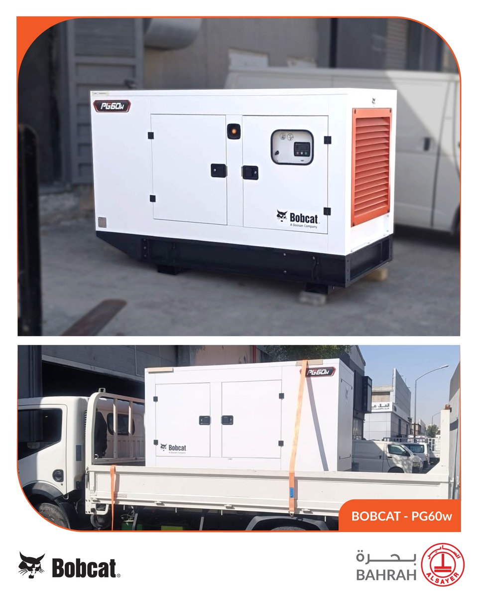 alsayergroup's tweet photo. : ندعم شركاءنا بالطاقة، ونُسهم في دفع مسيرة تقدمهم – أصبح مولد Bobcat PG60W جاهزاً لدعم عمليات أحد شركائنا الكرام بأداء موثوق وكفاءة متفوقة، كما قامت شركة بحرة التجارية بتسليم مولد Bobcat PG110W، المصمم لتلبية متطلبات الطاقة للعمليات ذات الاحتياجات العالية، إلى أحد شركائنا الكرام.