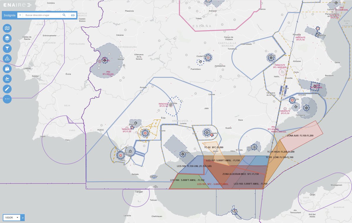 ENAIRE's tweet photo. 🗺️ @ENAIRE ha participado en la #coordinación de las necesidades de espacio aéreo para el ejercicio militar #EagleEye 06-03, que se celebra desde hoy y hasta el viernes en la zona sur de la Península y aguas del mar de #Alborán.
#TrabajoEnEquipo #OPVD #MOPS
@EjercitoTierra https://t.co/PusQfHS3Ve