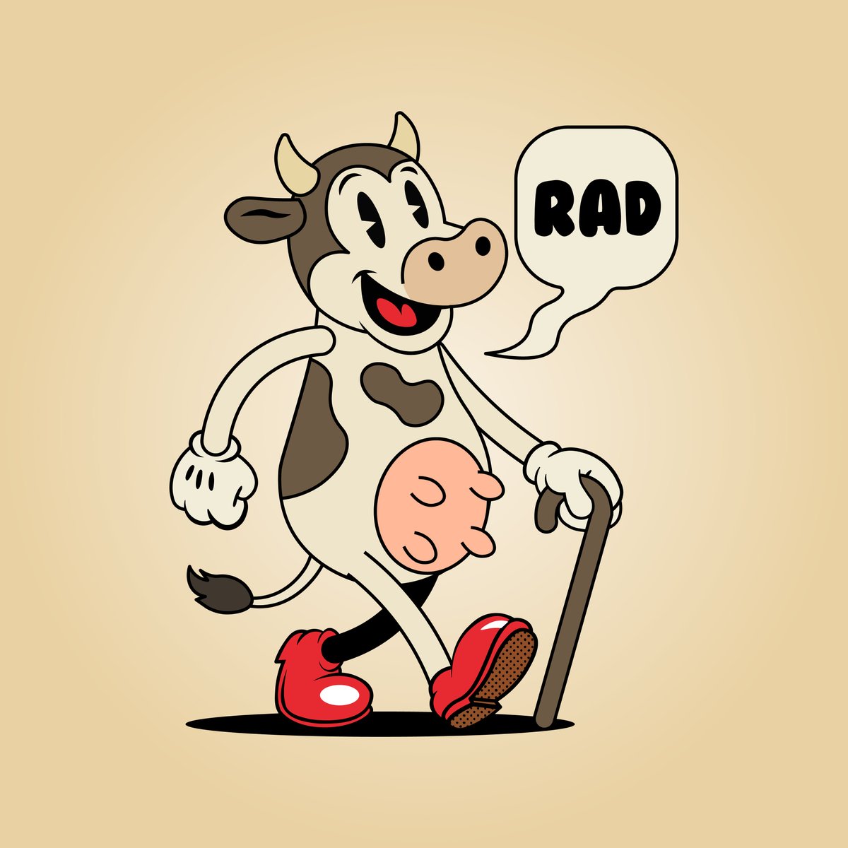 Rotoscopula's tweet photo. A little vintage cartoon cow 🐄
I really like this old-school mascot style and a bit of that retro 1940s rubberhose advertising vibe.
Definitely making more of these.
#VectorArt #CharacterDesign #RetroDesign #Illustration https://t.co/l2HMOui2vu