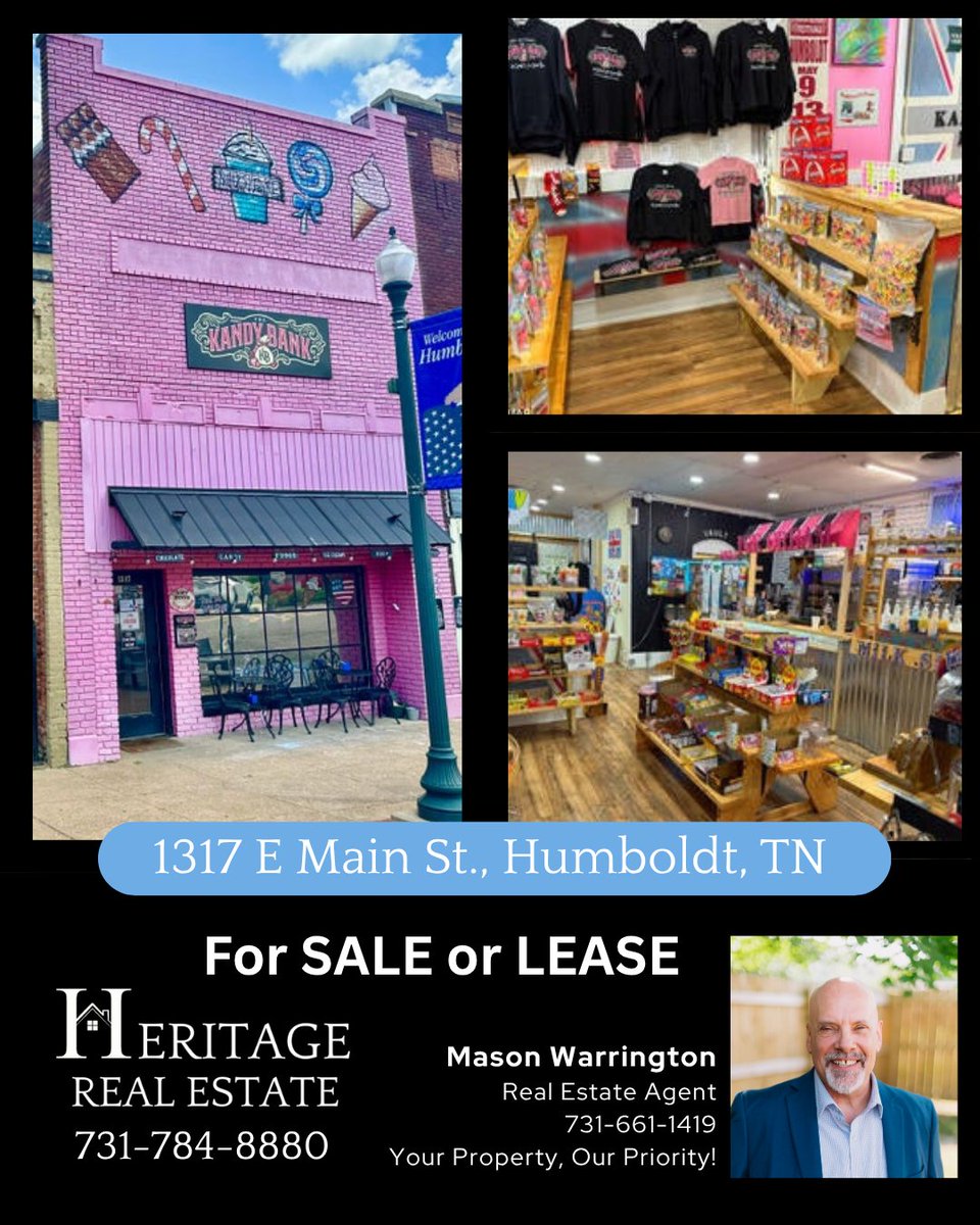 jdpsmith's tweet photo. Turnkey CANDY STORE FOR SALE in Historic Downtown Humboldt!

Major updates: new flooring, 3-phase electric, commercial kitchen/sinks, &amp; a 7-year-old roof. Perfect for retail, café, or boutique. Carry on the sweet legacy or bring your own vision! https://t.co/MhoOyqaSuX