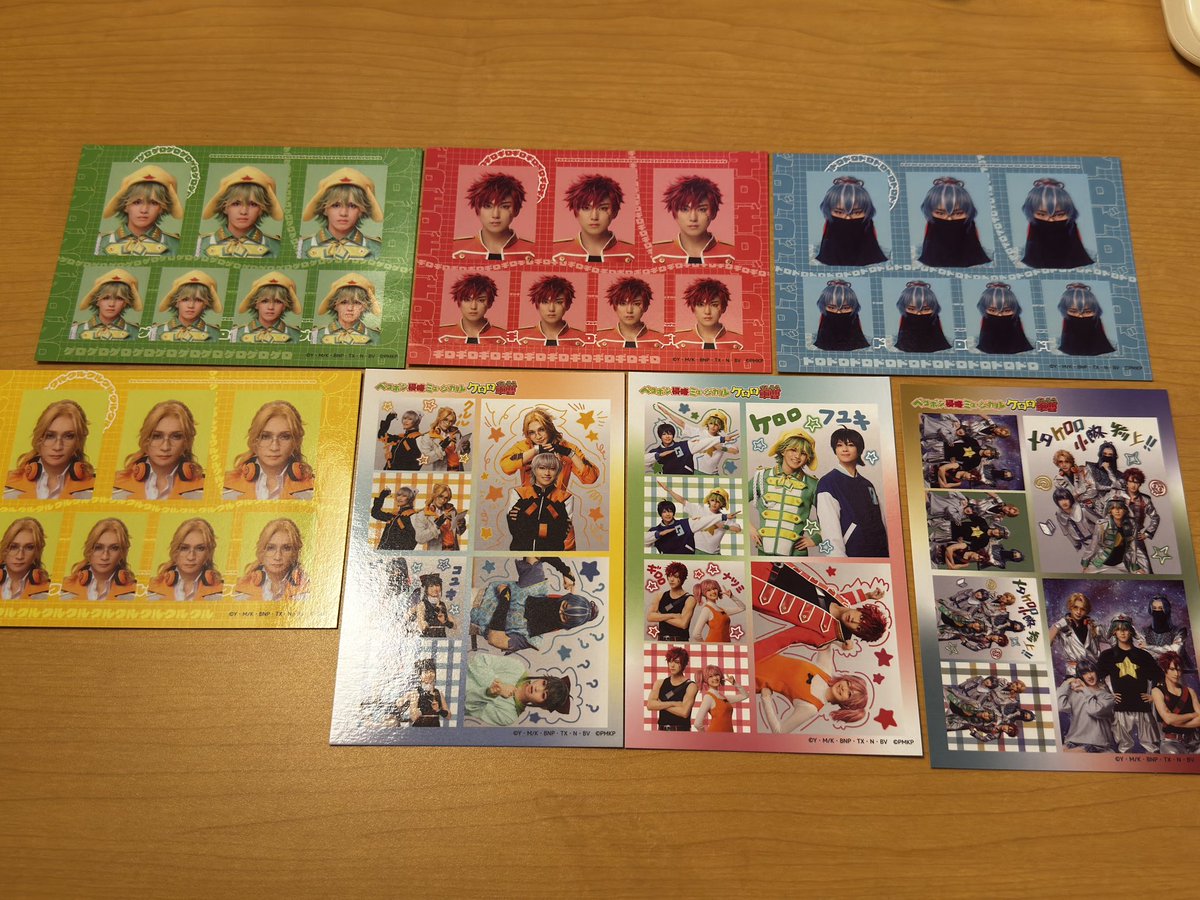 sy___pxx's tweet photo. ケロミュ 異種交換
譲：ランダムフォトカード、証明写真風カード、プリクラ風カード
ケロロ、ギロロ、ドロロ、クルル、メタギロロ、メタドロロ、メタクルル、冬樹、夏美、小雪、サブロー、メタケロロ小隊（詳細は画像参照）→ご希望のカード複数枚
求：タママ アクスタ
23日会場手渡し可能です。 https://t.co/cIdys1iWj5