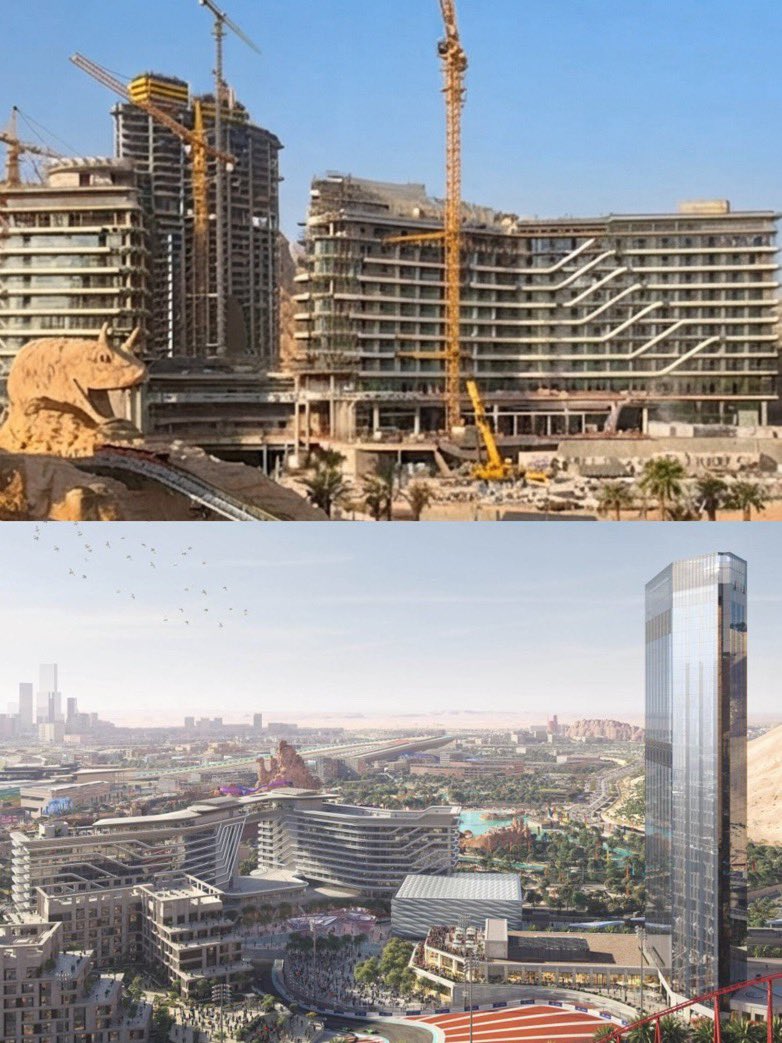 MojzSA's tweet photo. 🏗️ أعمال ضخمة تتسارع في #القدية، ويظهر في المشهد فندق جراند وفندق أكواريبيا. https://t.co/P0p9gPZDsL