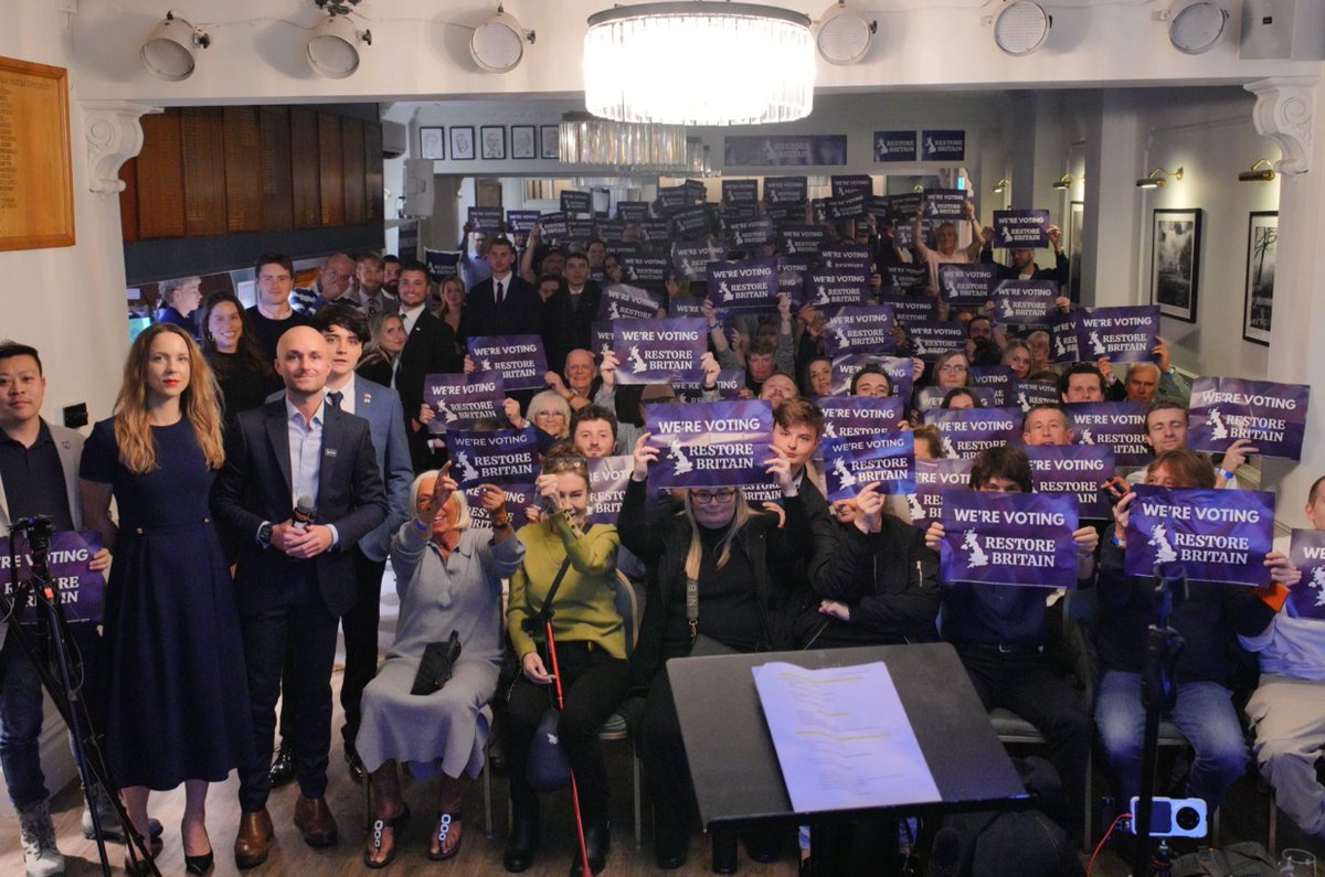 RestoreBritain's tweet photo. Huge support for Restore Britain across East London. https://t.co/CGrJzDO2wE
