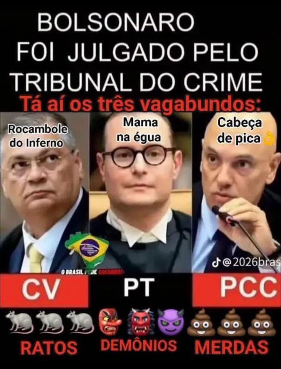 MouraF93874359's tweet photo. @jubsfazoeli @pesquisas_elige @cartacapital Vc pode dizer o que Bolsonaro roubou de forma específica? 
Fazer um financiamento privado em um banco qualquer, onde está o crime?

Bolsonaro é tão honesto que pra prender tiveram inventar um falso golpe, né?
Hoje Bolsonaro é um preso político, os juízes 👇 https://t.co/6Th0ijfBmj