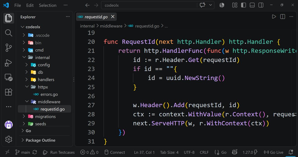 ankitsinghtwt's tweet photo. Day 7: Golang monolith mastery by @codersGyan  

Key takeaways:

1. Standardized error envelopes

2. Middleware integration

https://t.co/T0wV0JlAKd https://t.co/q5q59MeNjl
