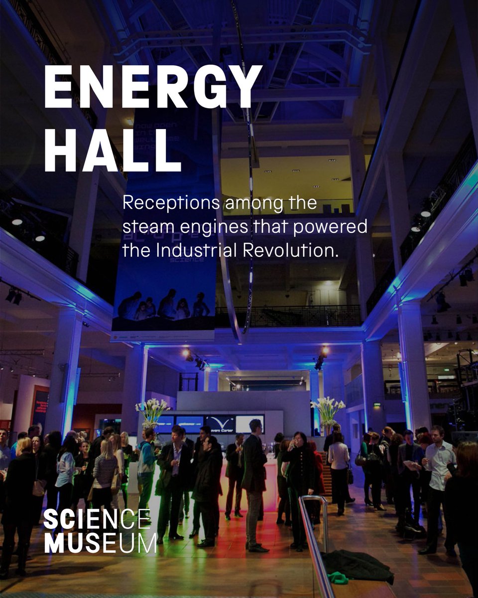 SCM_Events's tweet photo. Home to some of Britain's most significant machinery, this space tells the story of the power that transformed the world. By day, a gallery of engineering icons. By night, a reception space among the steam engines that powered the Industrial Revolution. https://t.co/jYgLq2z2DR