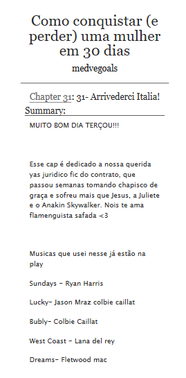 AlertaLoquinha's tweet photo. 📄 ATENÇÃO 📄

Saiu atualização de Como conquistar (e perder) uma mulher em 30 dias, a fic do contrato!

Link: https://t.co/cswGrk4eeJ https://t.co/S1Nnq2XlBO