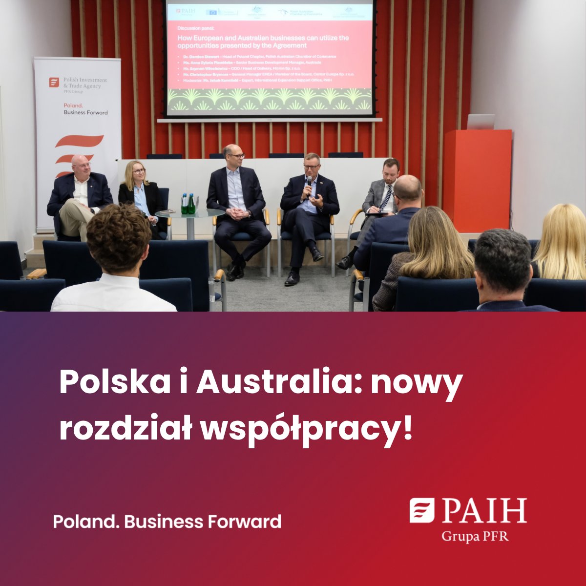 PAIH_pl's tweet photo. 🇵🇱🤝🇦🇺 Wolny handel, zniesienie barier celnych, surowce krytyczne i brama do Indo-Pacyfiku🦘📈 Zbliża się zakończenie negocjacji umowy o wolnym handlu (FTA) pomiędzy UE a Australią. Za nami lunch biznesowy poświęcony nowym perspektywom gospodarczym. https://t.co/URDGExjxVx