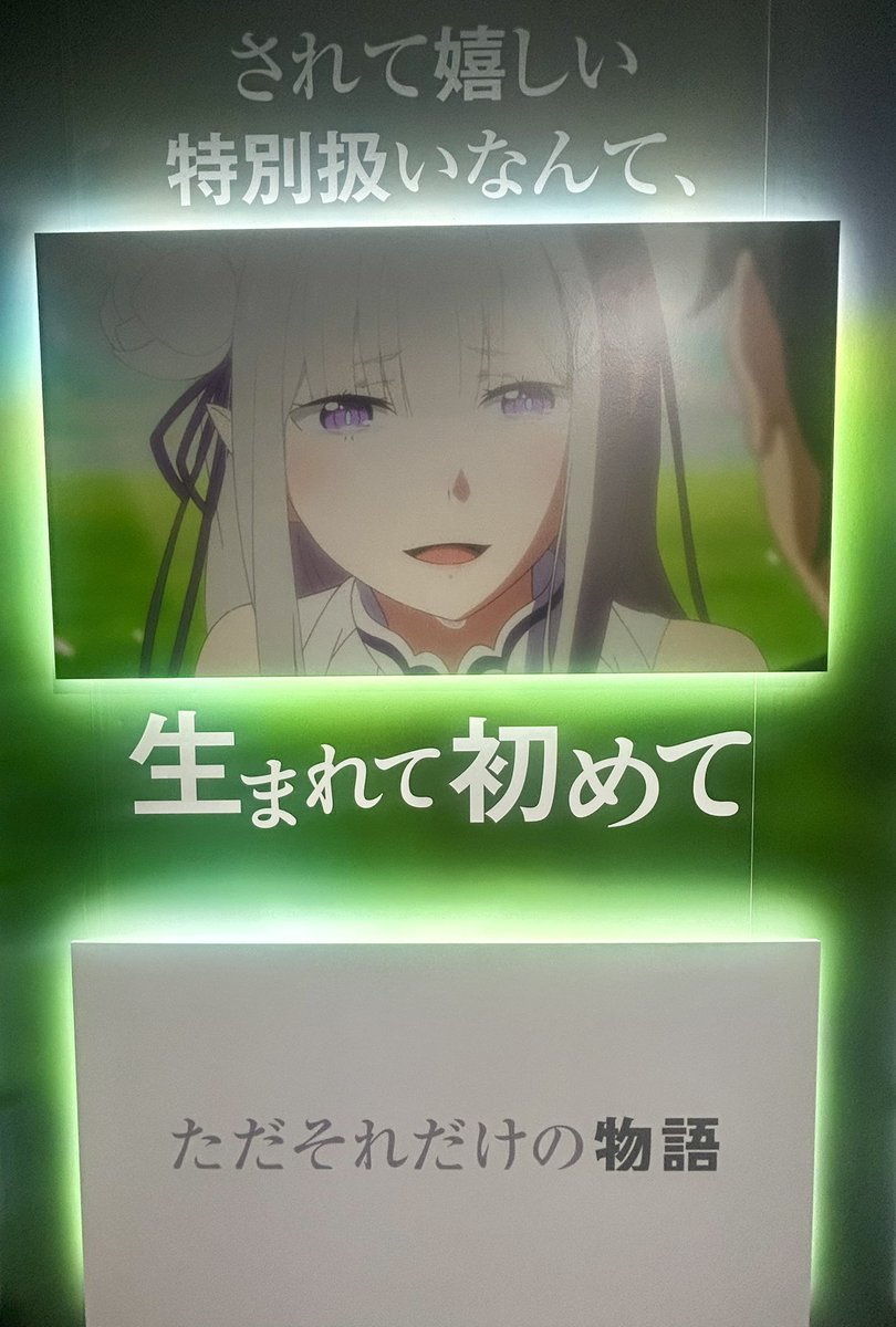 Minetasuke's tweet photo. リゼロ展行ってきた！！！
すごくよかった！！！！
禁書庫の映像は泣いてしまいました、、
 #リゼロ展 https://t.co/j8KFIjXL4d