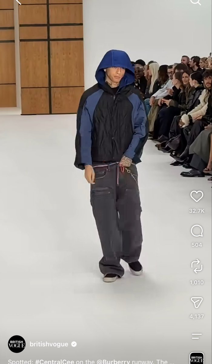 tezillionaire's tweet photo. My latest video explores how Burberry casting Central Cee to walk whilst not ever having Skepta walk, despite decades of ambassadorship, directly correlates to the exclusion of Black people from Black art and rising anti-woke politics in the UK https://t.co/IH1msjkWHo