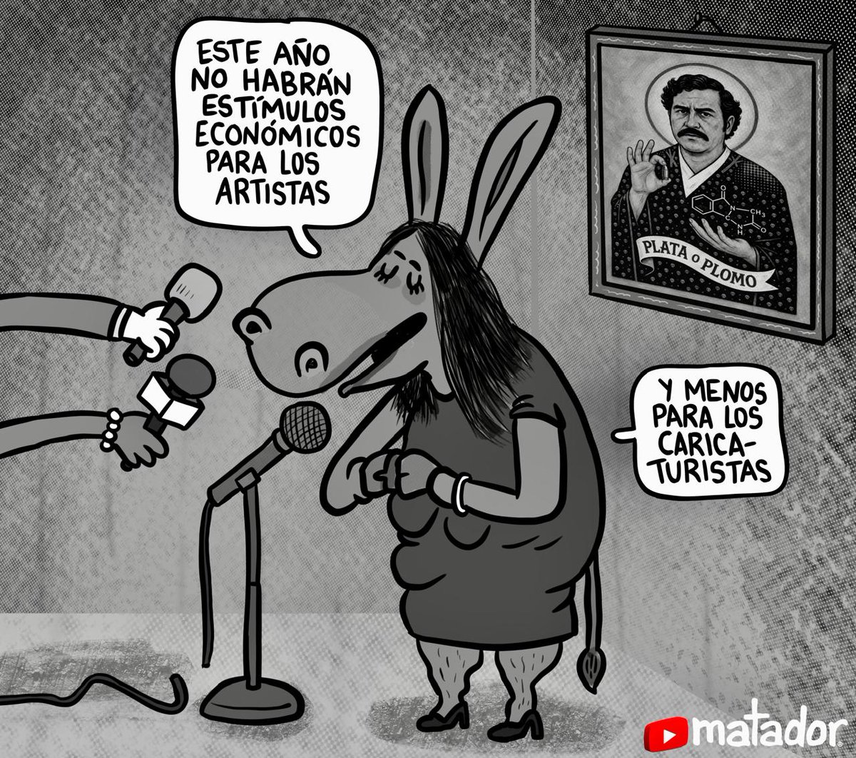 Matador000's tweet photo. Nuestra ministra de Cultura, la doctora Paola Holguín, conocedora como pocas de grandes «museos» como El Ubérrimo o la Hacienda Nápoles, ha decidido que la cultura del país ha llegado a su culmen y ya no hace falta más.

No más pinturas ni esculturas que nadie entiende. No más teatro: ¿eso pa’ qué? Eso está lleno de peludos. ¿Libros y ferias de esas vainas? ¡Jamás en la patria milagro! Lo que se necesita son ferias equinas, desfiles de autos de lujo y pasarelas de moda… ¡Eso sí es cultura!

«Para la verdad, el tiempo; para la justicia, Dios».

¡Viva Cristo Rey!