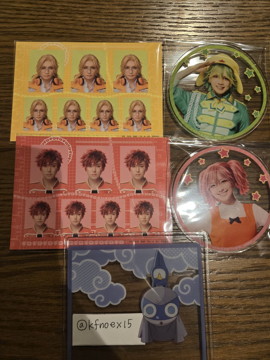 kfnoex15's tweet photo. 【交換】ケロロ軍曹 ケロミュ ランダム アクリルスタンド アクスタ フォトカード プリクラ風カード アクリルコースター

譲：ケロロ、クルル、メタケロロ、メタタママ、桃華、サブロー、メタギロロ、夏美、モア、ギロロ

求：ドロロ(同種)

9/25、9/26現地お手渡し希望
お気軽にお声掛けください。 https://t.co/yNWc2W2t6E